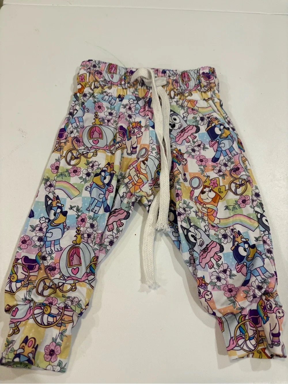 Bamboo Bluey Joggers // 0-3m